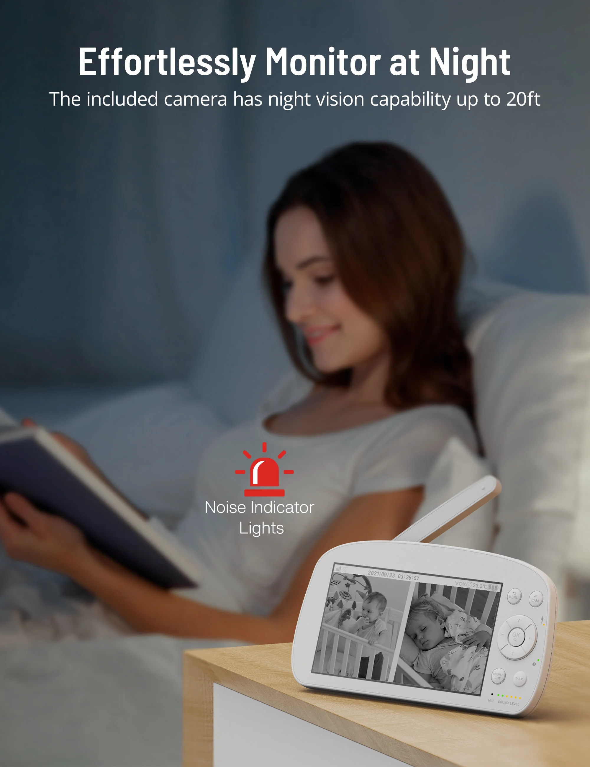 1080P Baby Monitor PE-IH004, With Camera and Audio Split Screen - Image 9