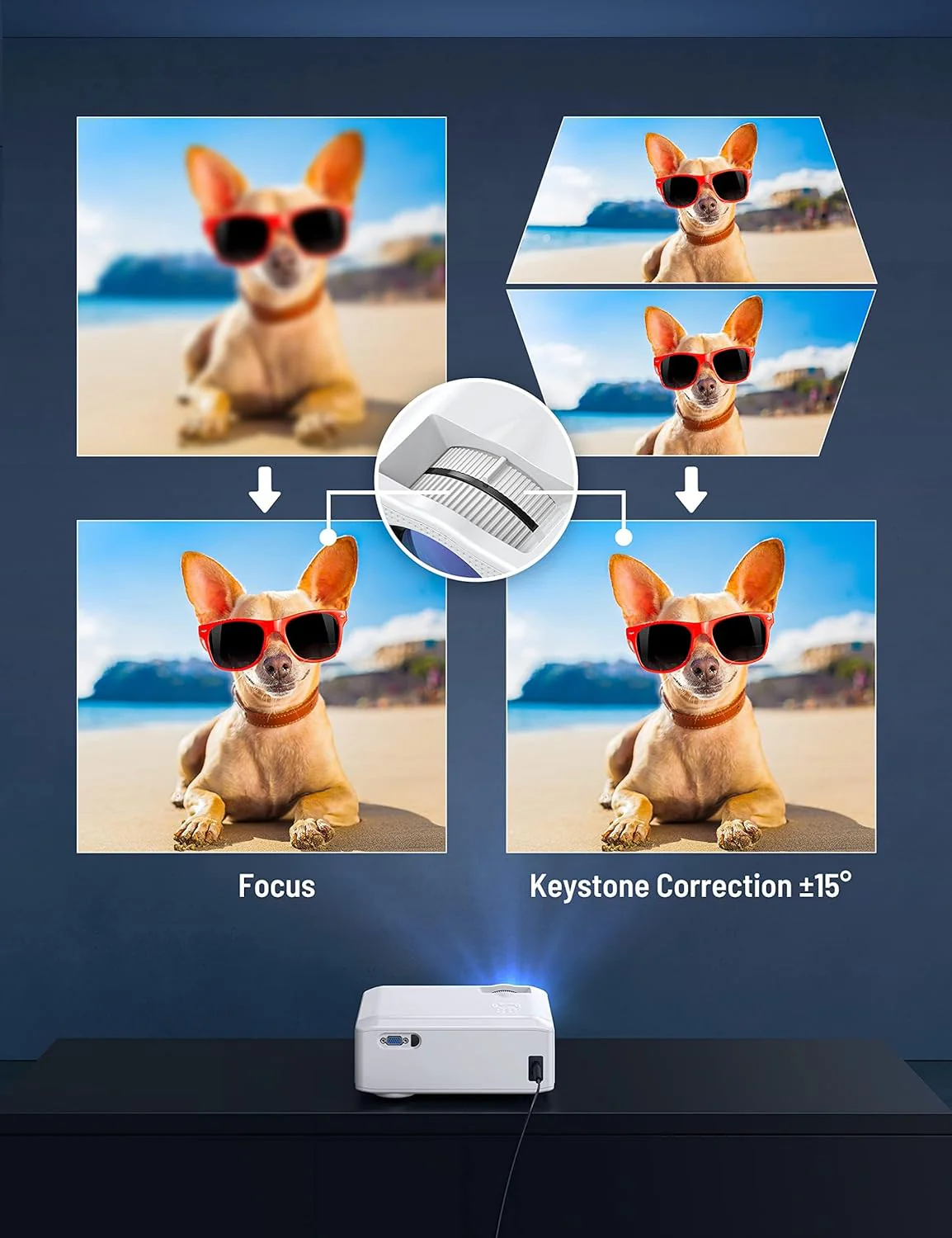 1080P WIFI Projector with Bluetooth Supported PE-SP001 - Image 6