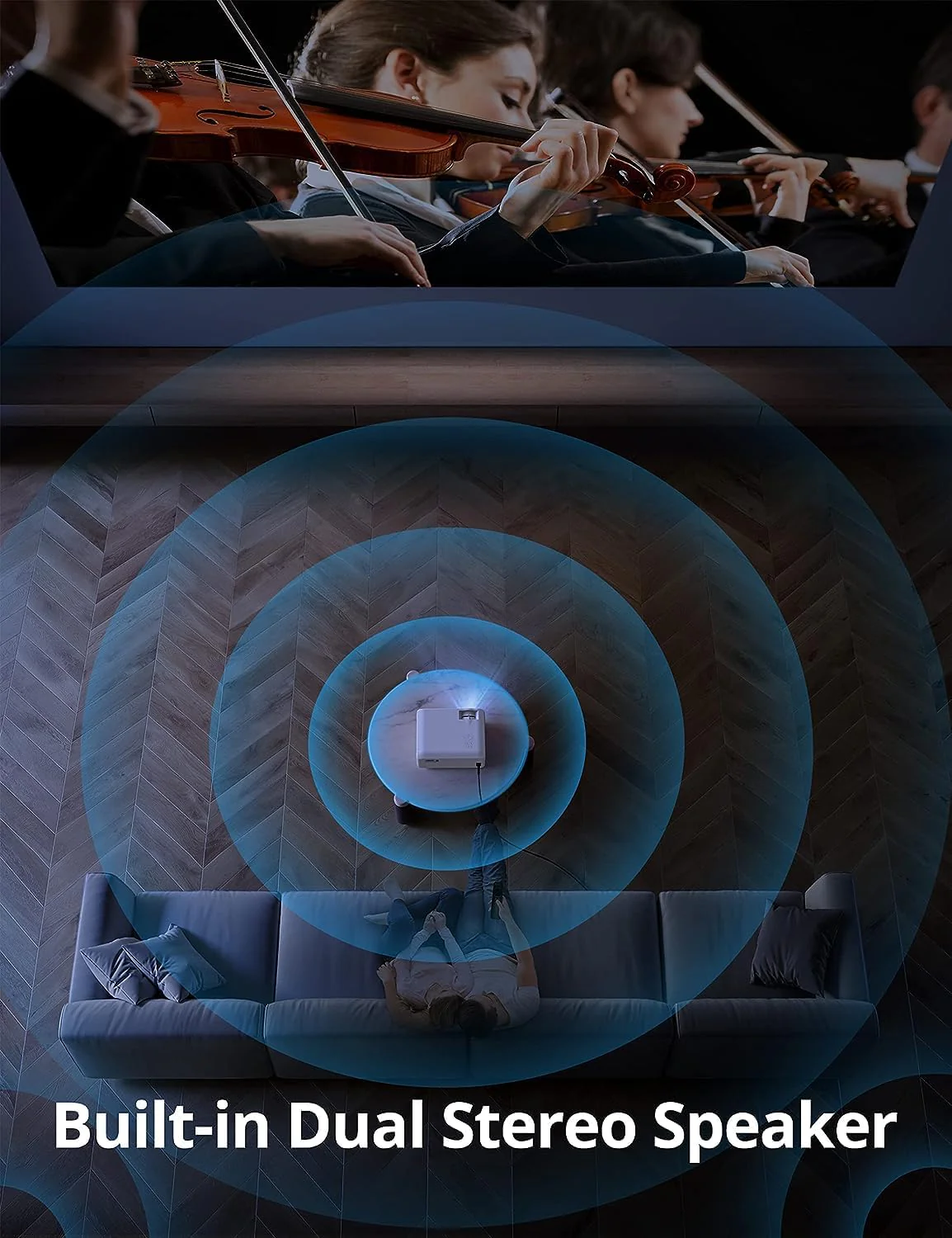 1080P WIFI Projector with Bluetooth Supported PE-SP001 - Image 8