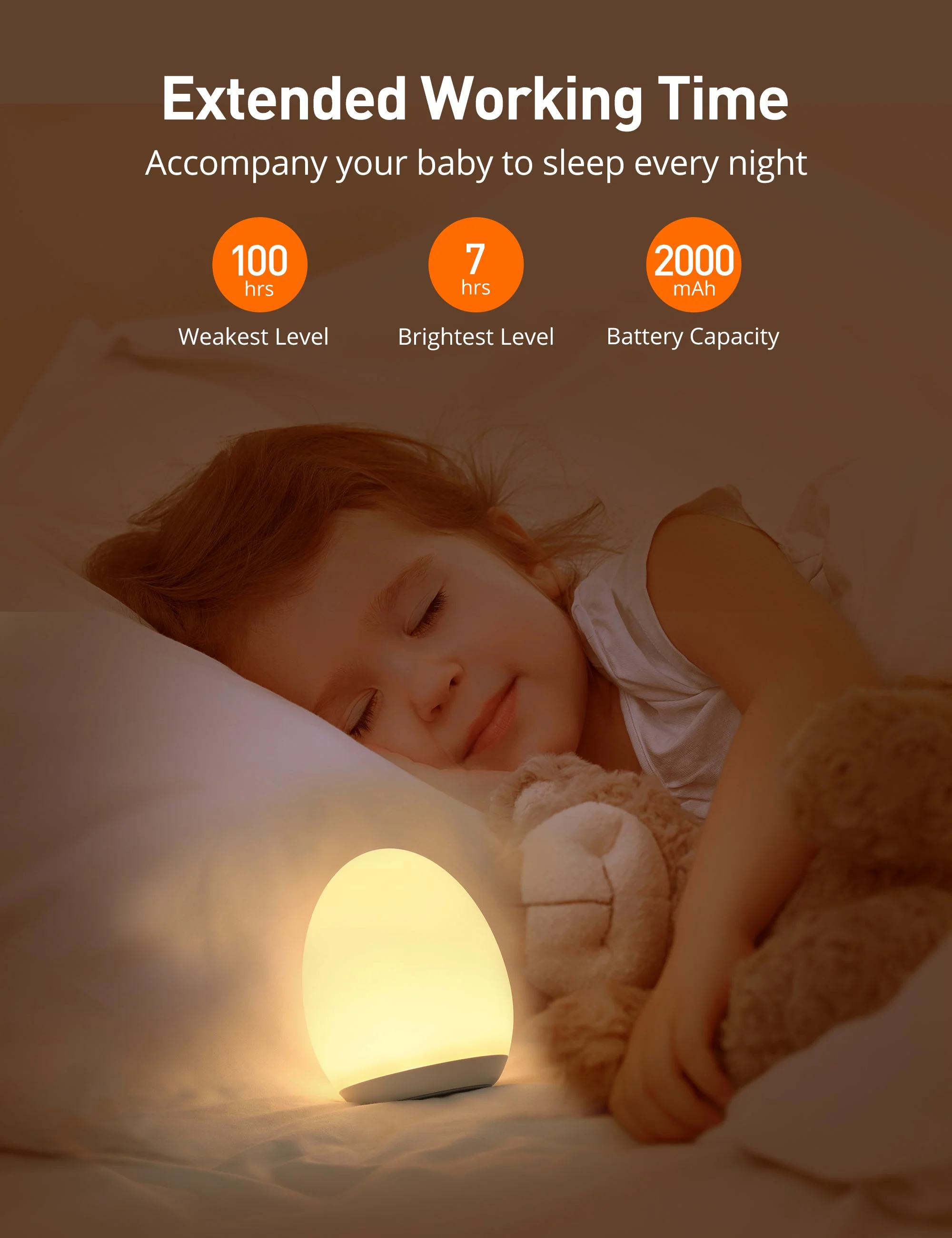 Baby Safe Dimmable Touch Control Night Light VA-CL009 - Image 10