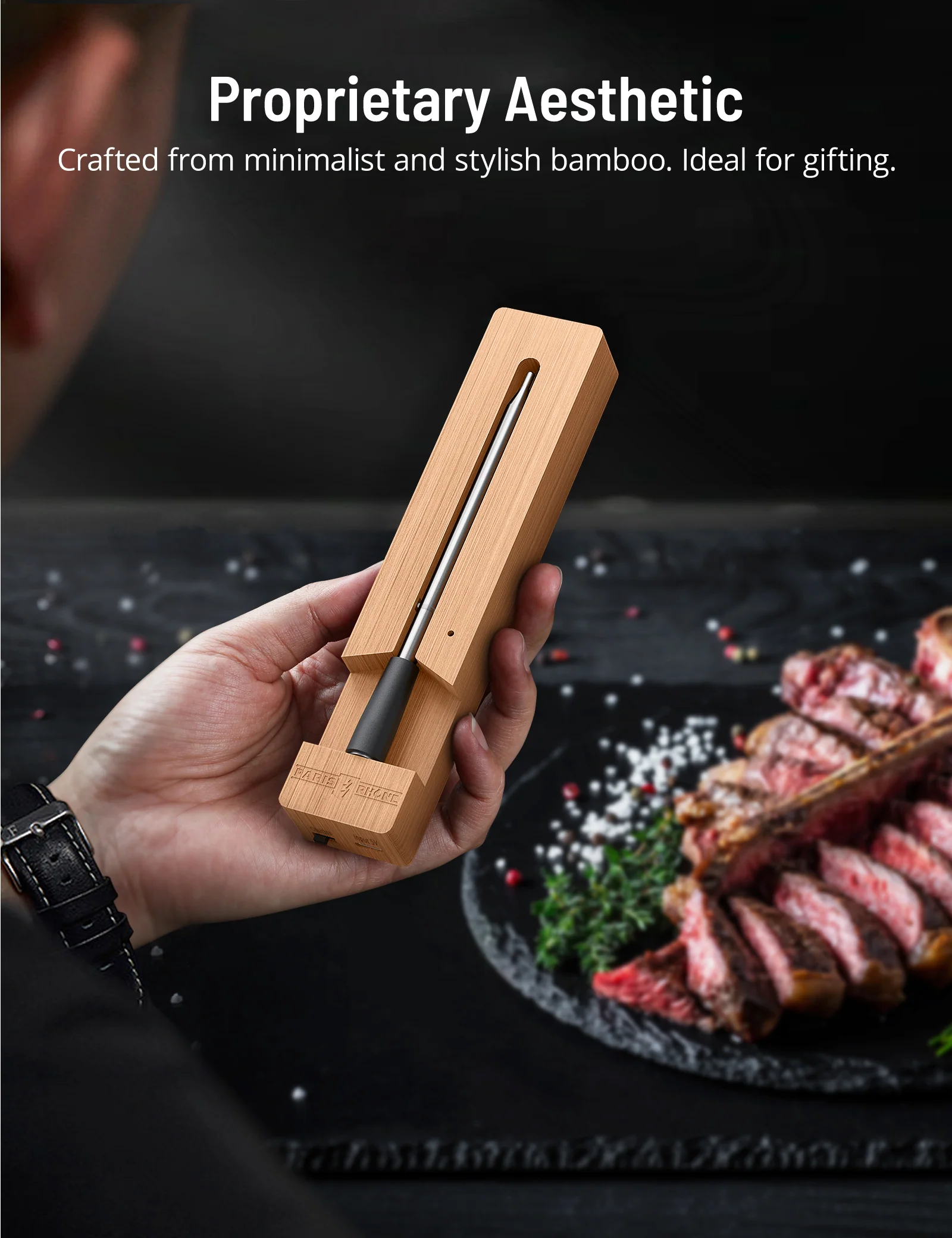 Meat Thermometer TM001, Advanced APP Cooking Guides Wireless - Image 7