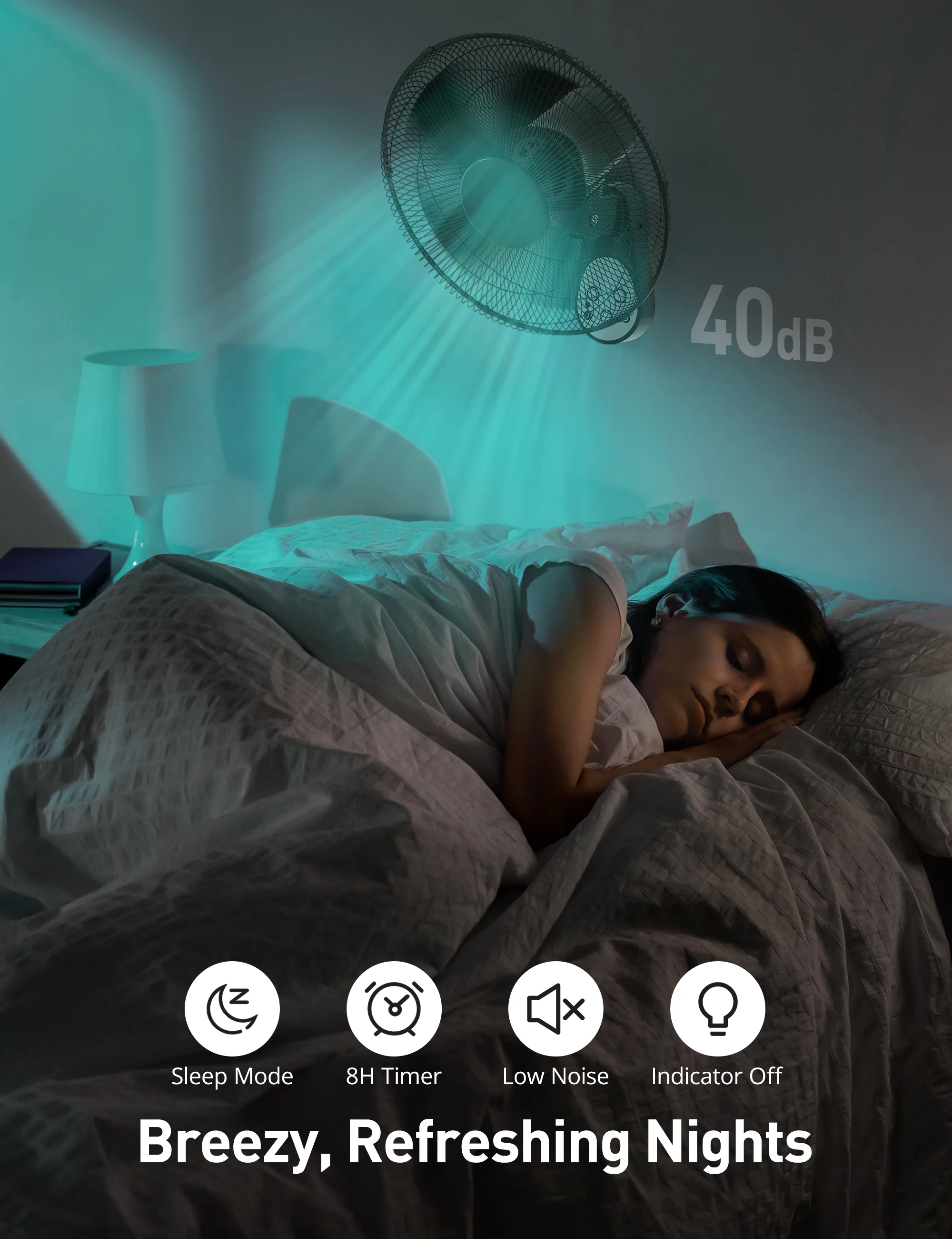 90° Oscillation Powerful 2100 CFM Wall Fan - Image 7