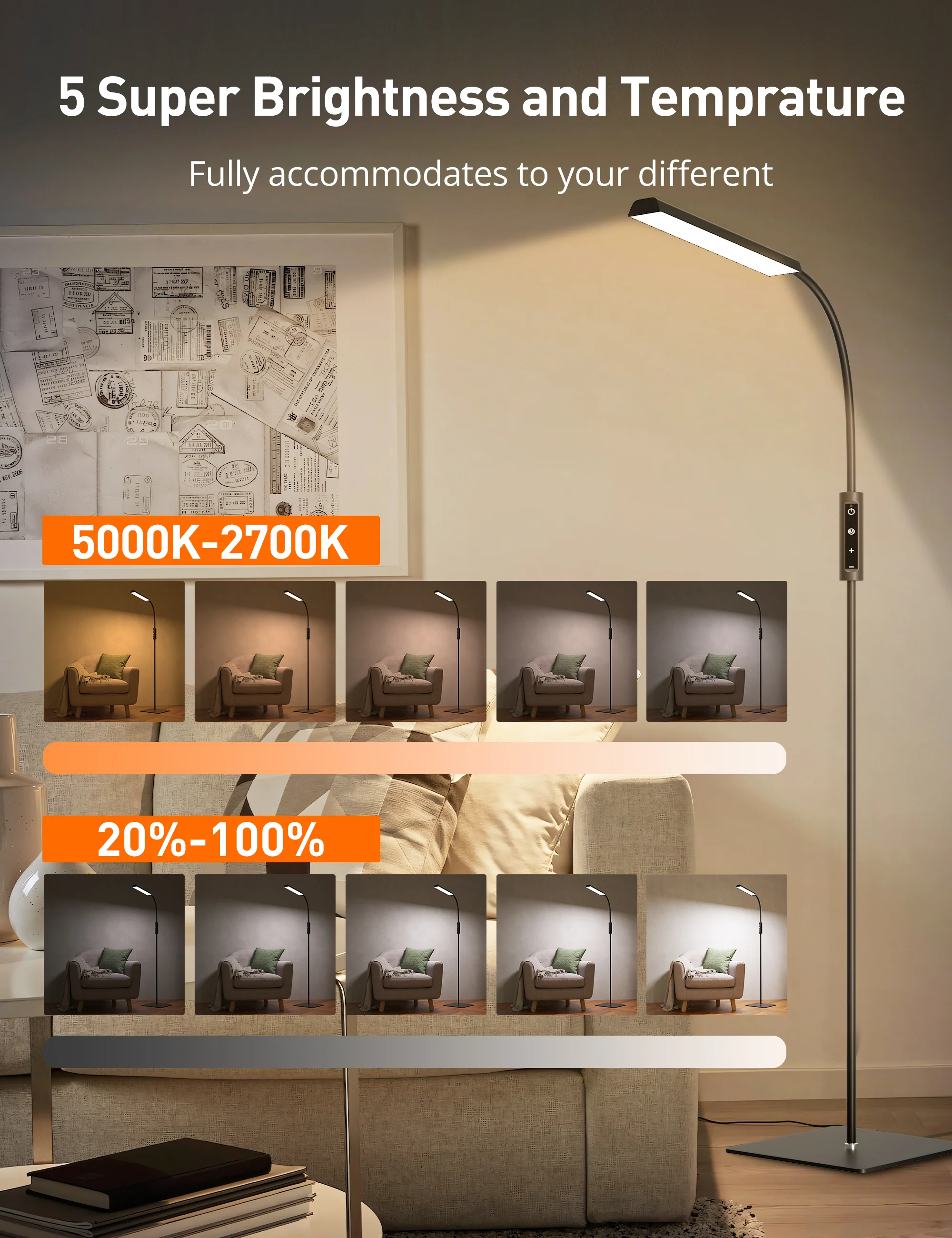 TaoTronics Remote Customizable LED Floor Lamp NB-DL007 - Image 5