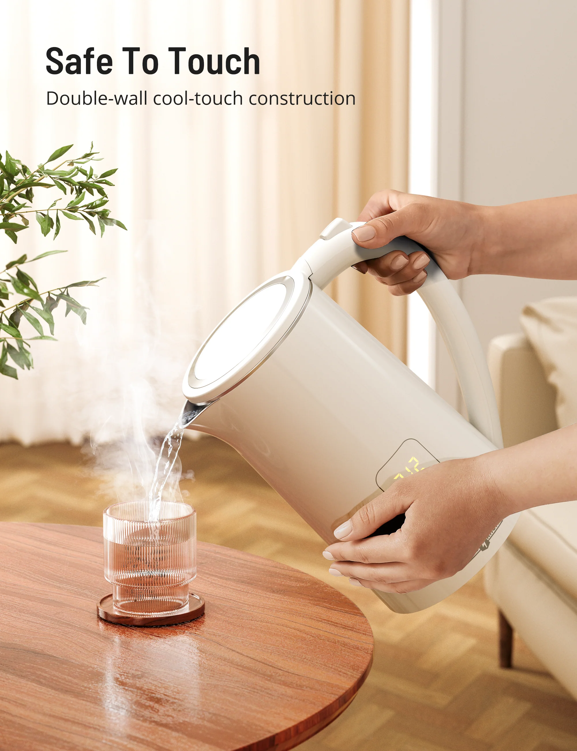 TaoTronics Electric Kettle 1.7L 1500W for Tea and Coffee, BPA-Free, Auto Shut-Off PE-EK022 - Image 5