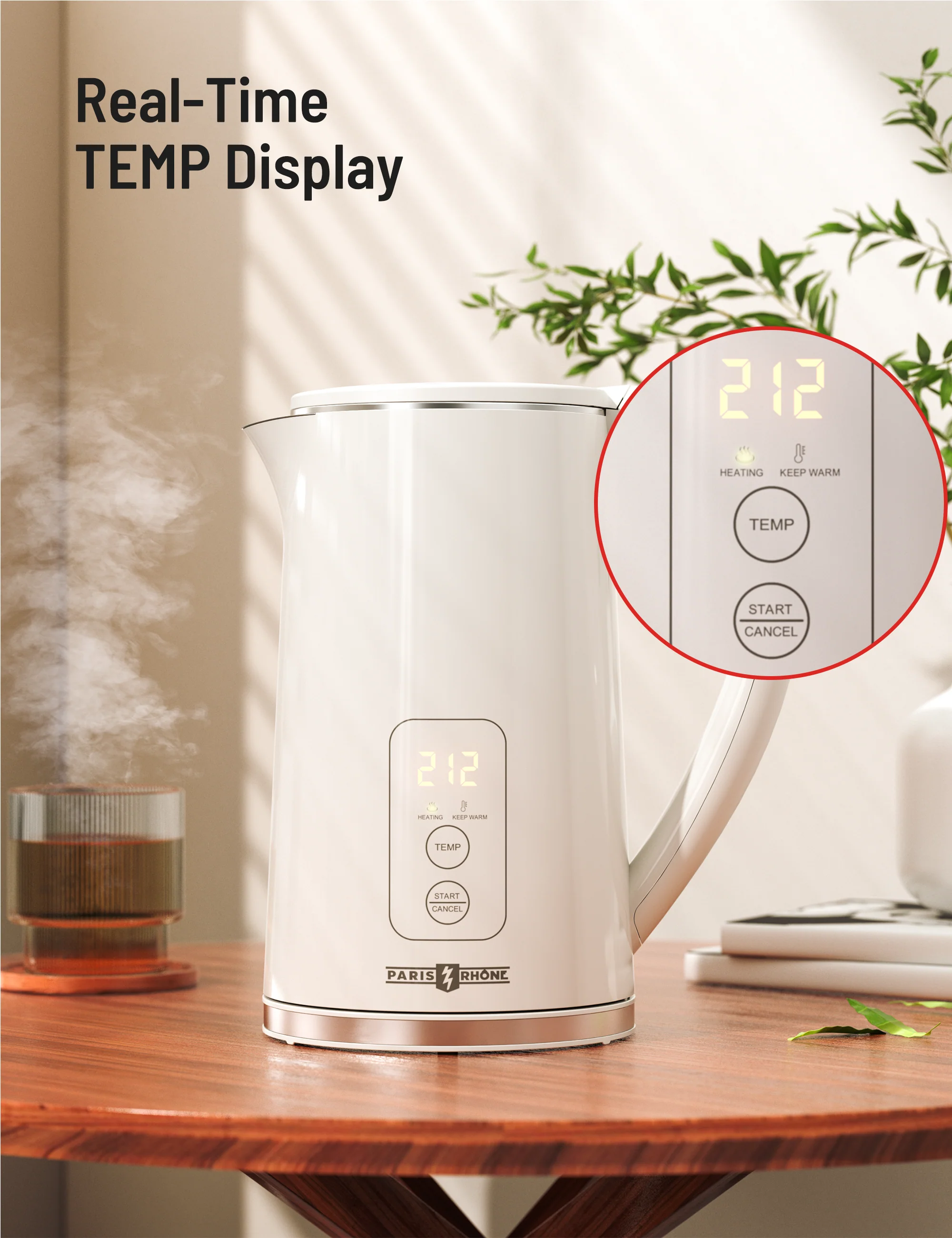 TaoTronics Electric Kettle 1.7L 1500W for Tea and Coffee, BPA-Free, Auto Shut-Off PE-EK022 - Image 7