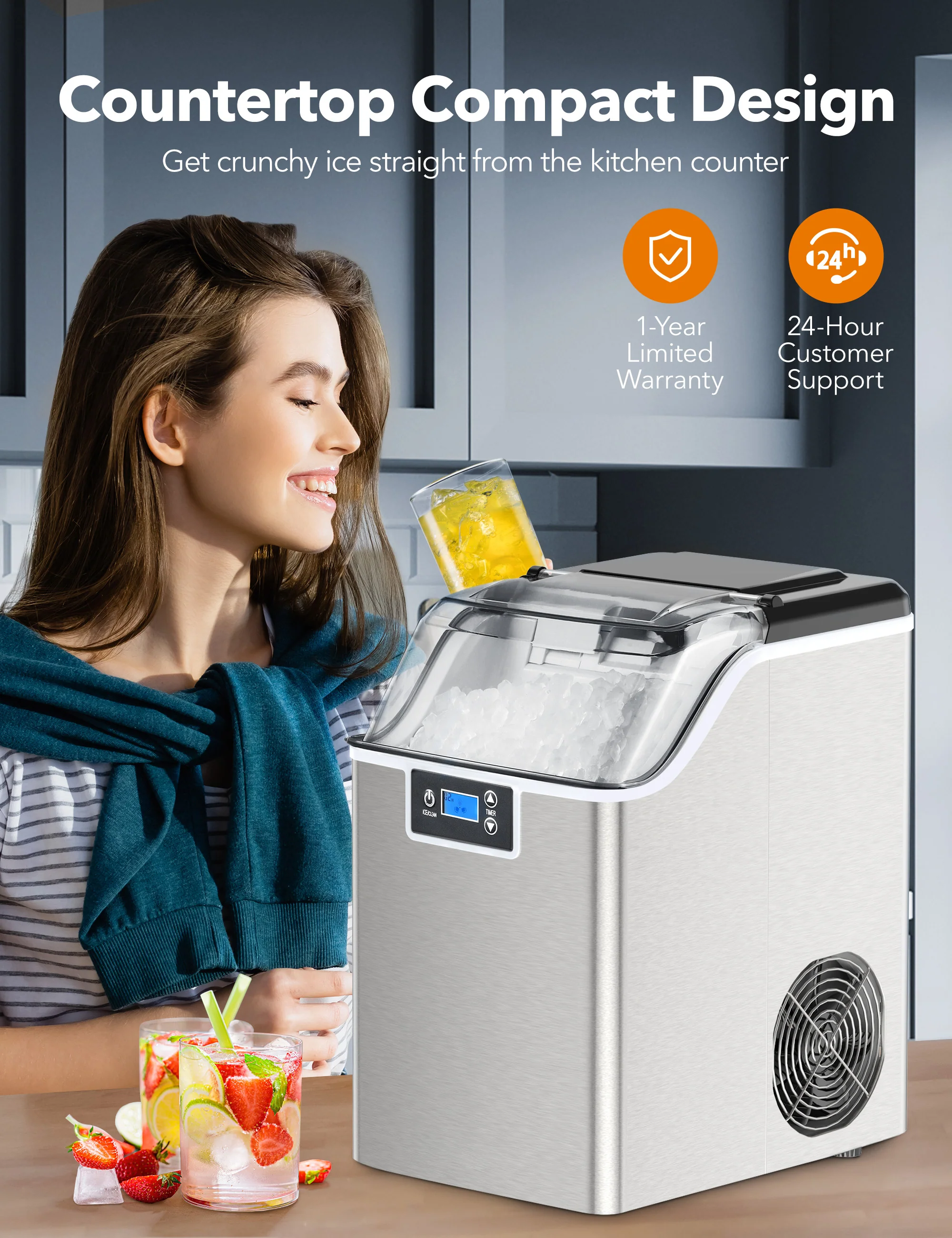 TaoTronics Ice Maker NB-IC001, Smart Countertop Compact Machine with One Click - Image 6