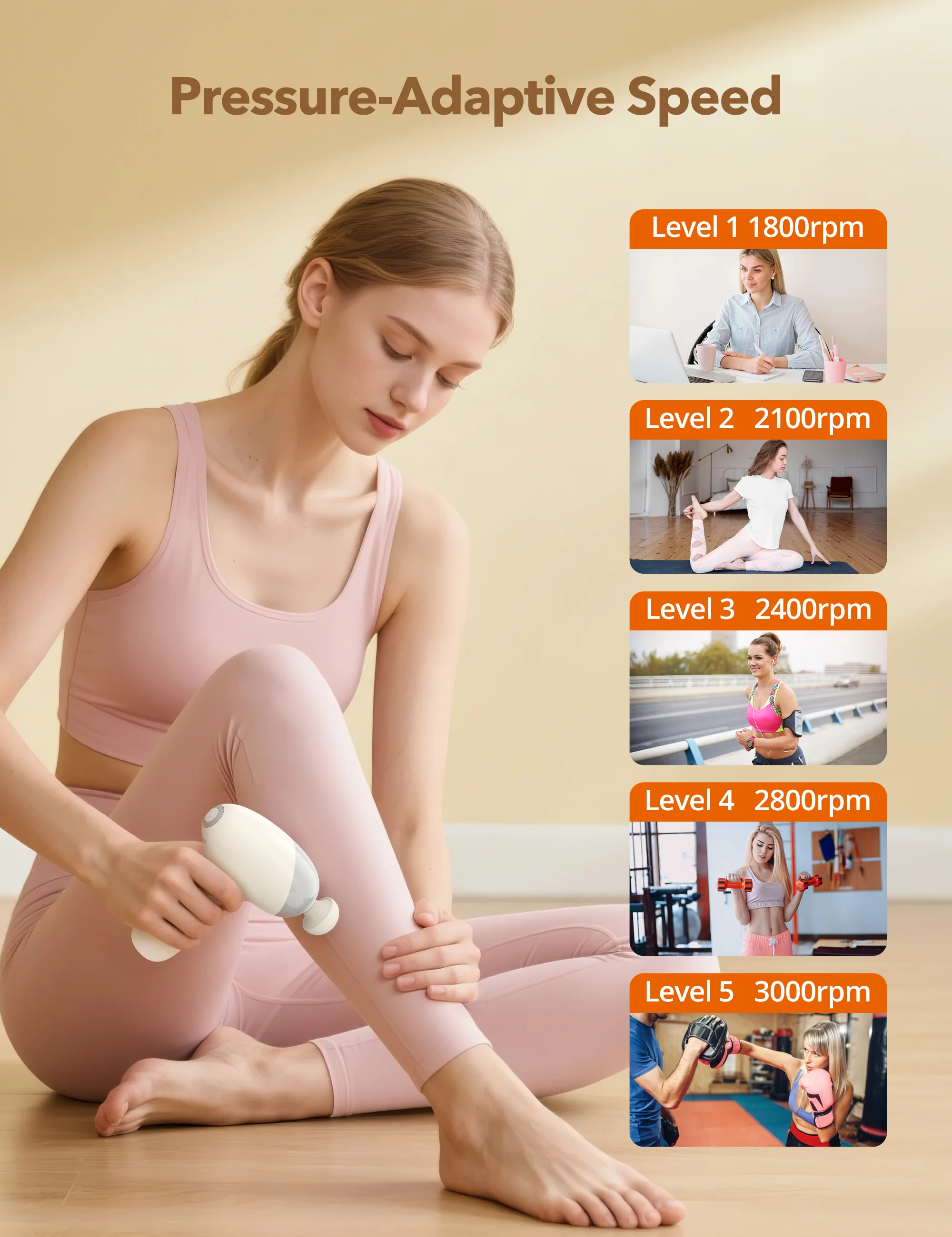 TaoTronics | Massage Gun TT-PCA007, Ergonomic Self-Care Full Body Mini Massage Gun - Image 12
