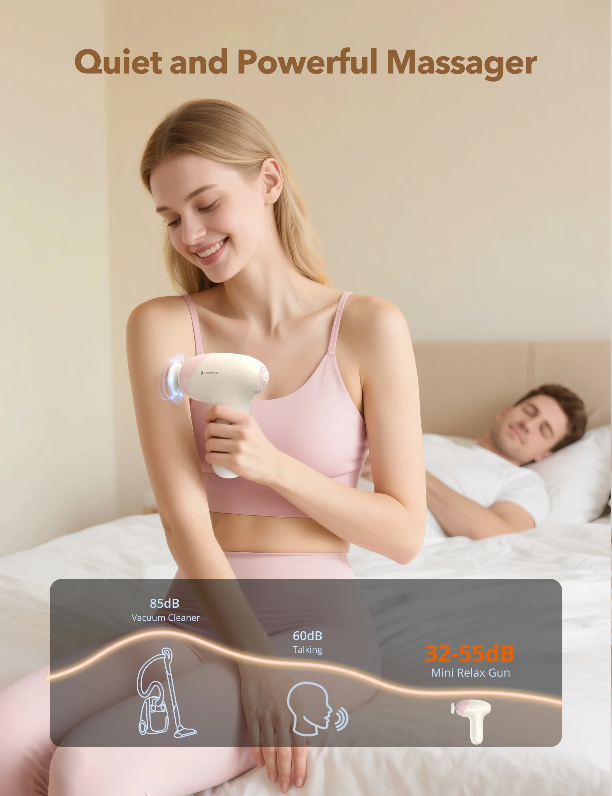 TaoTronics | Massage Gun TT-PCA007, Ergonomic Self-Care Full Body Mini Massage Gun - Image 7