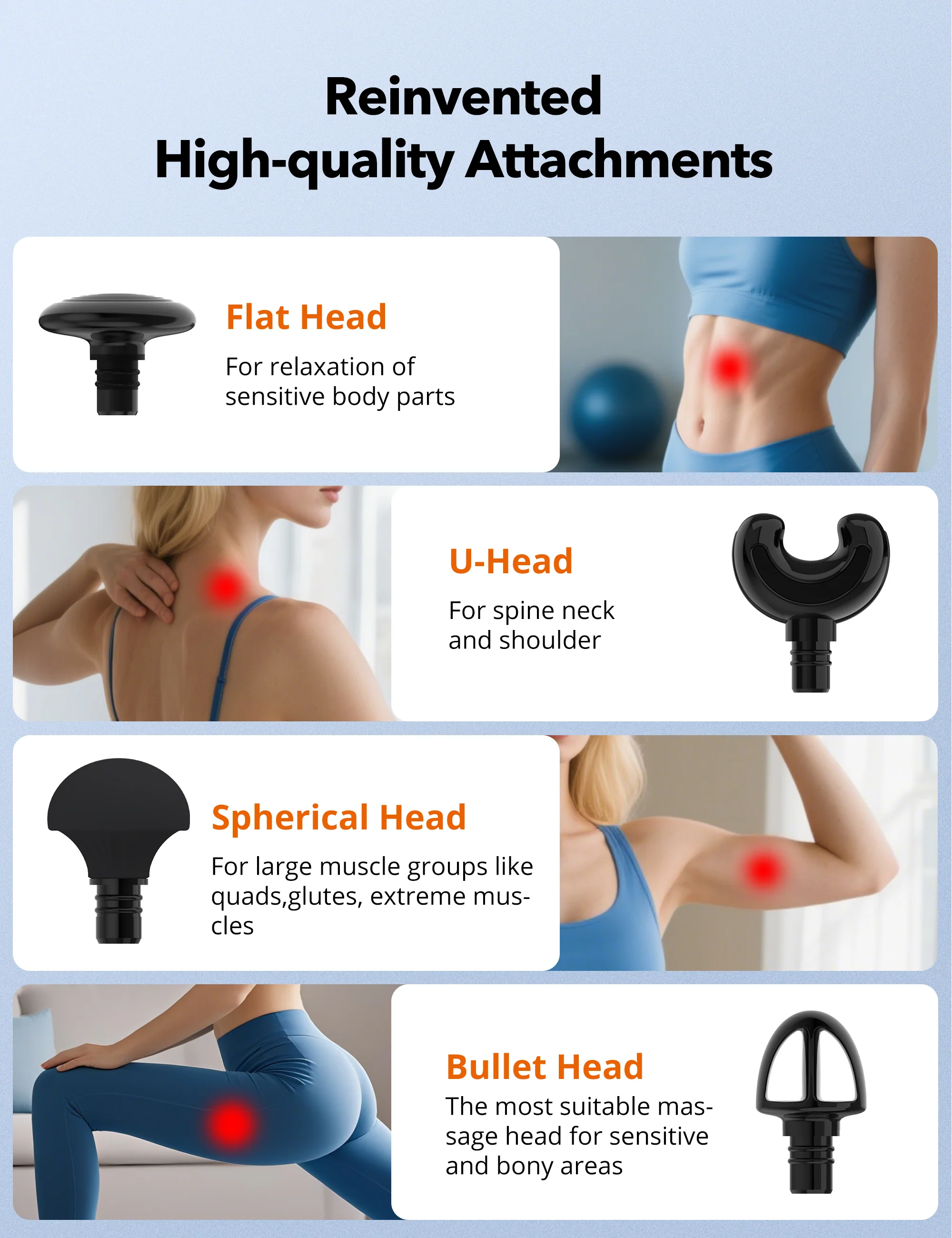 TaoTronics | Massage Gun TT-PCA005, LED Touch Control Massager - Image 13
