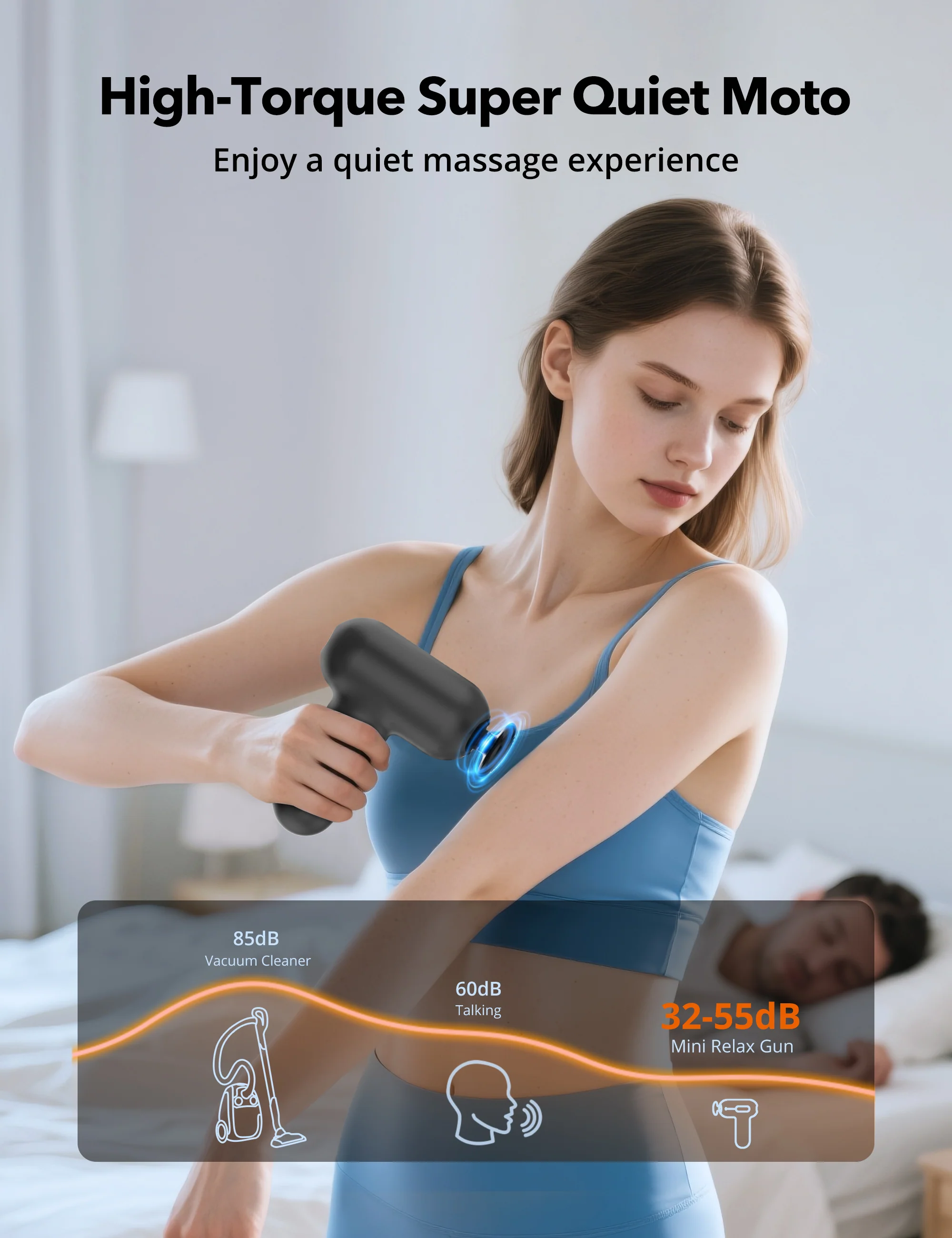 TaoTronics | Massage Gun TT-PCA005, LED Touch Control Massager - Image 14