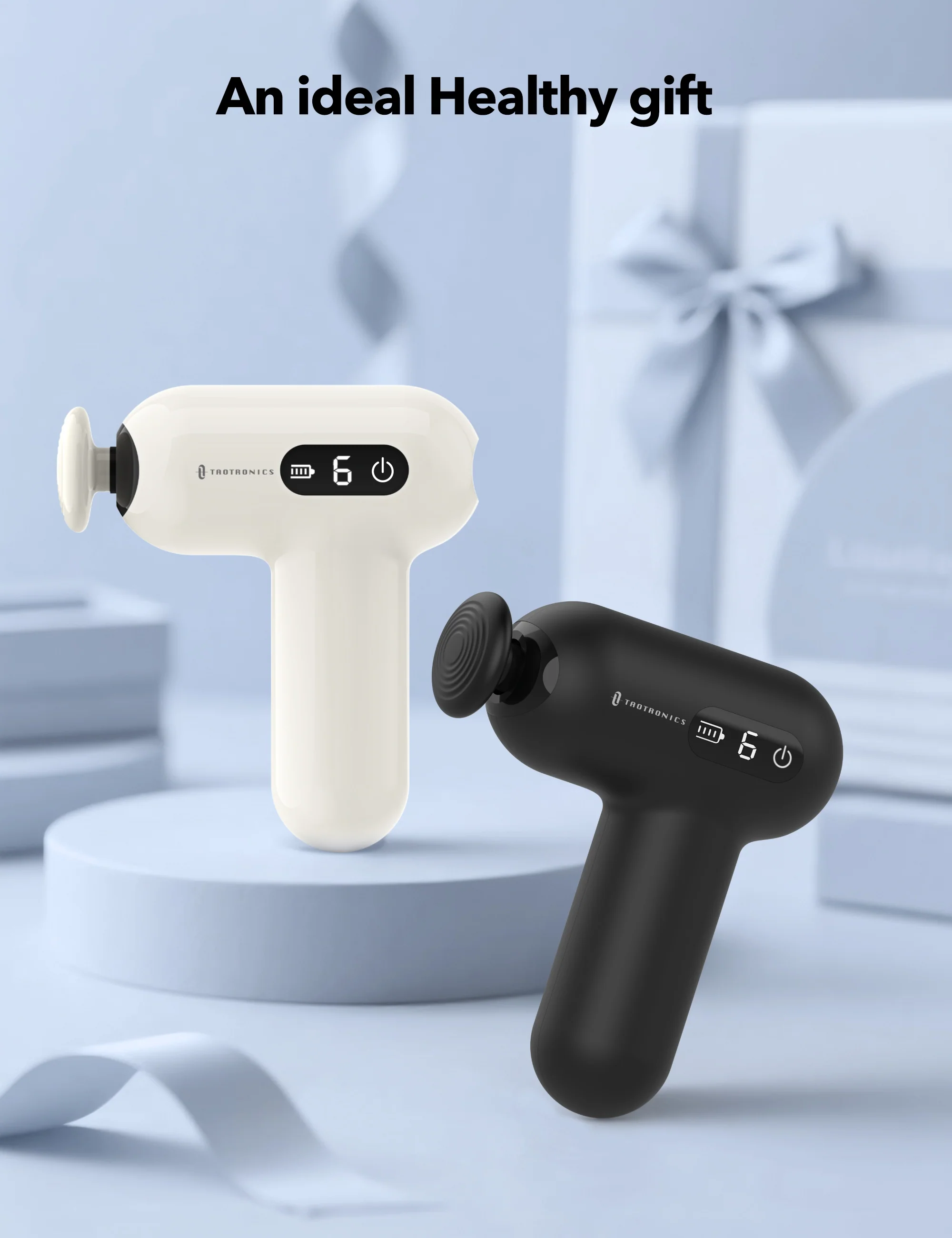 TaoTronics | Massage Gun TT-PCA005, LED Touch Control Massager - Image 3