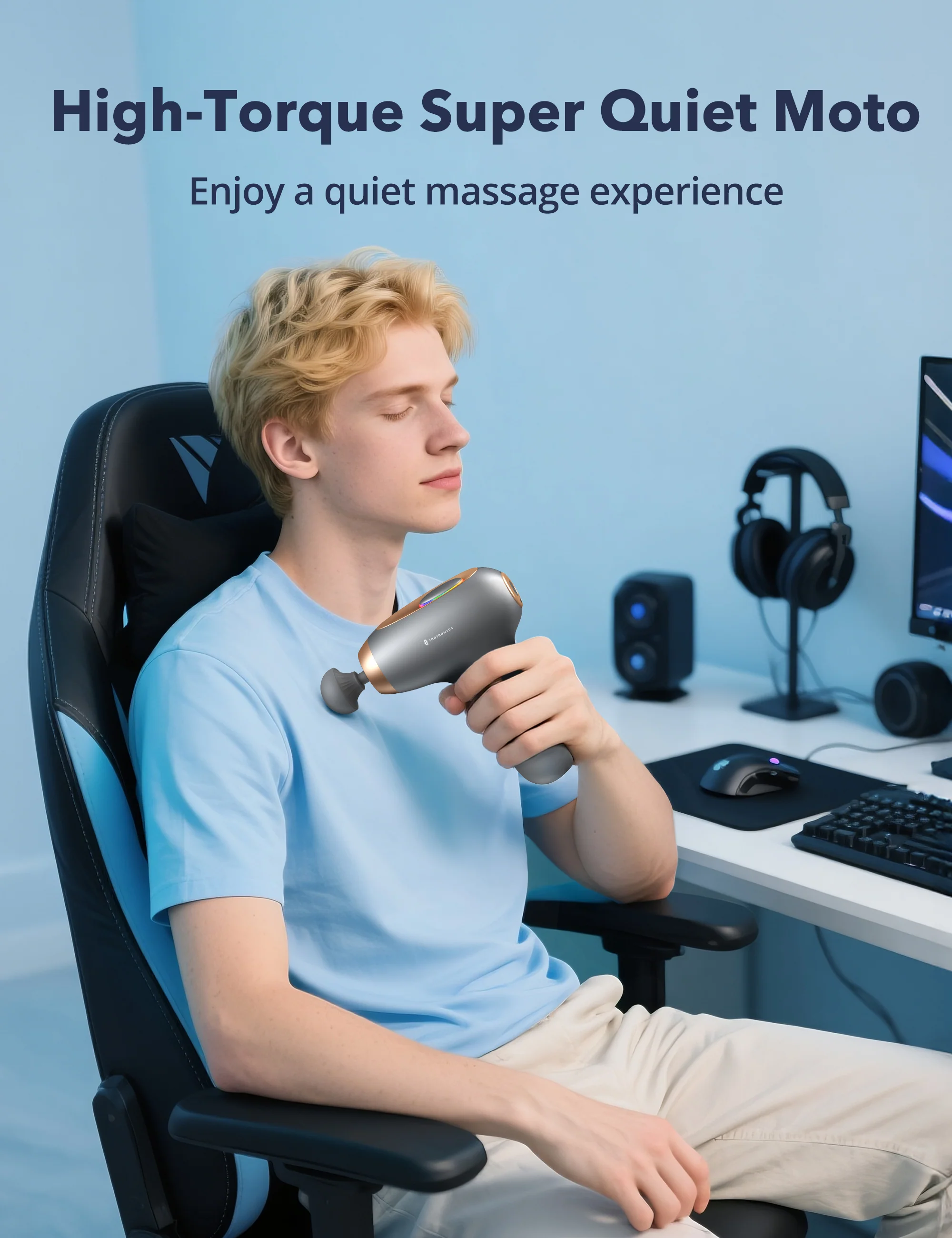TaoTronics | Massage Gun TT-PCA006, Ergonomic Self-Care Mini Relax Massage Gun - Image 12