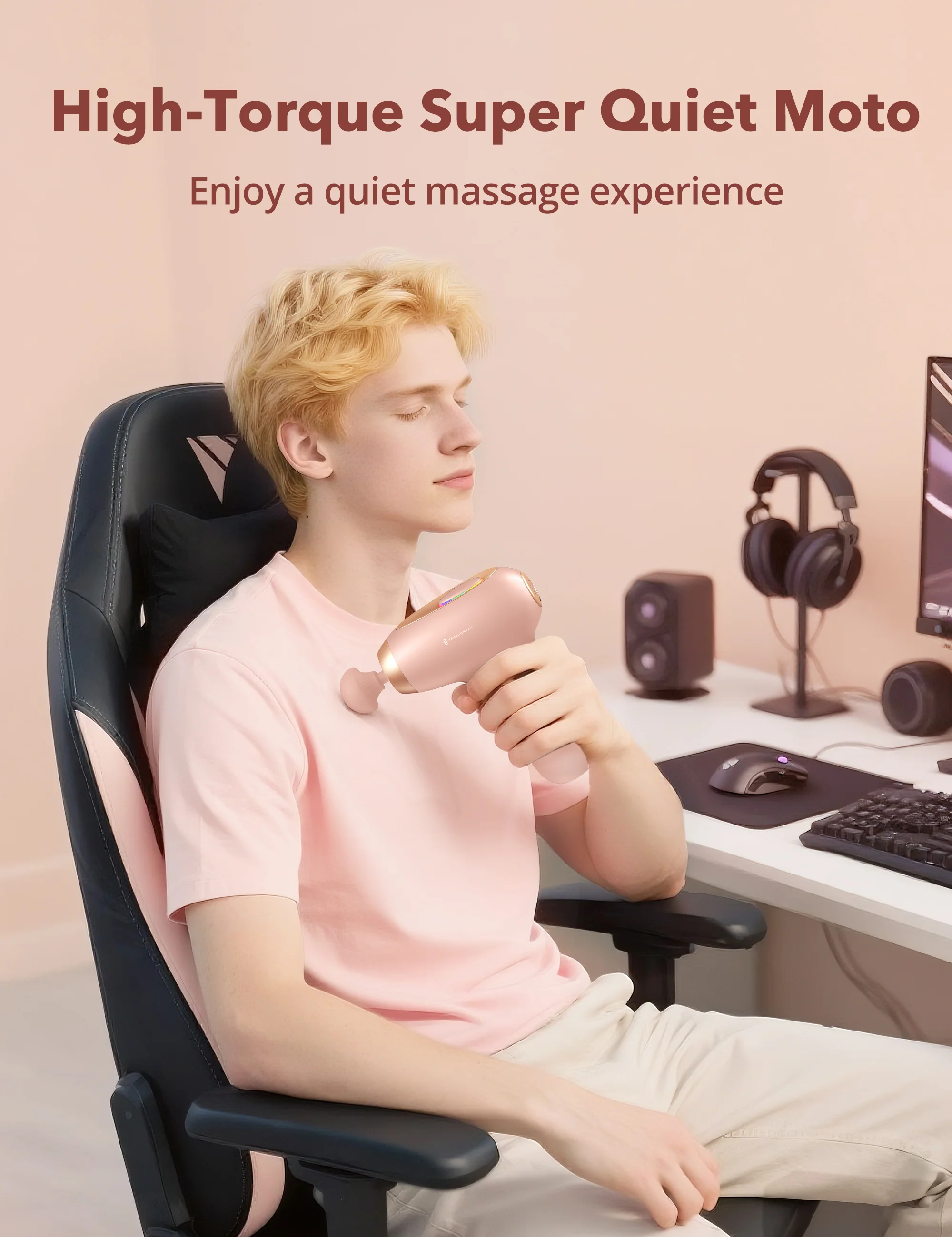 TaoTronics | Massage Gun TT-PCA006, Ergonomic Self-Care Mini Relax Massage Gun - Image 7