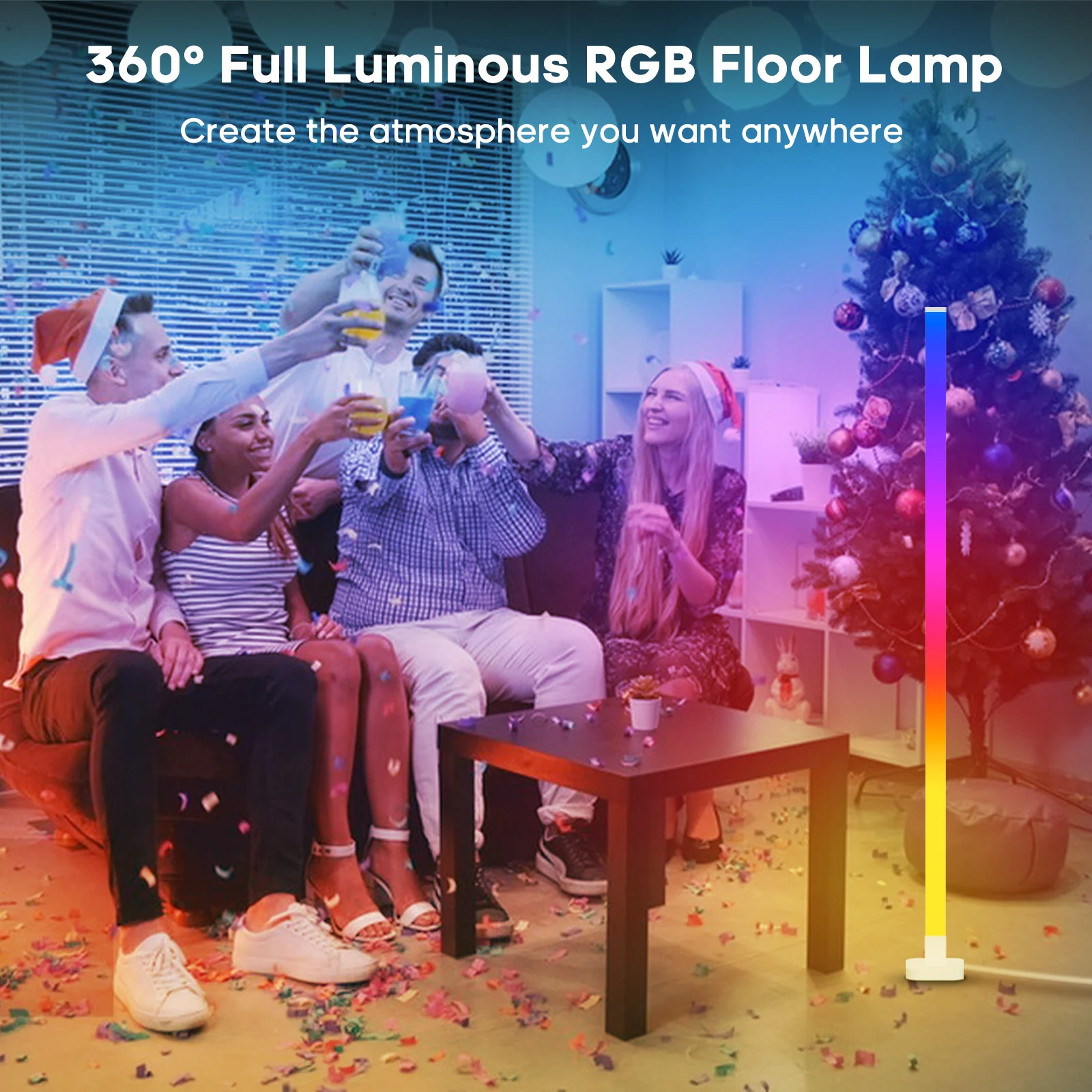 TaoTronics RGBIC Smart Floor Lamp NB-DL006 White - Image 7