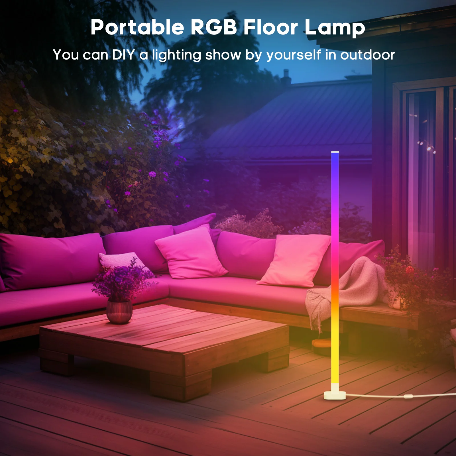 TaoTronics RGBIC Smart Floor Lamp NB-DL006 White - Image 8