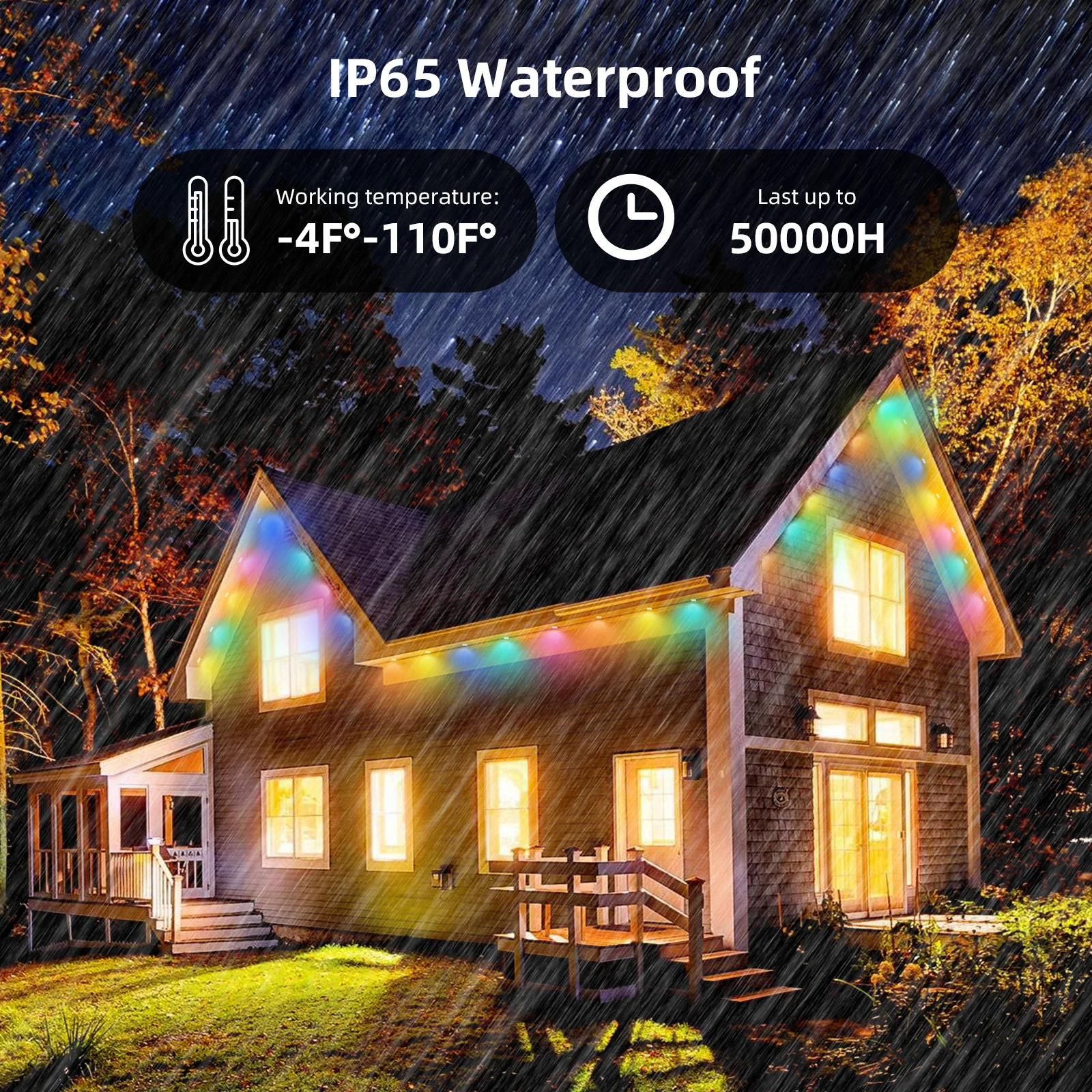 TaoTronics RGBIC Smart Permanent Outdoor Flood Lights 100ft NB-OL013 - Image 11