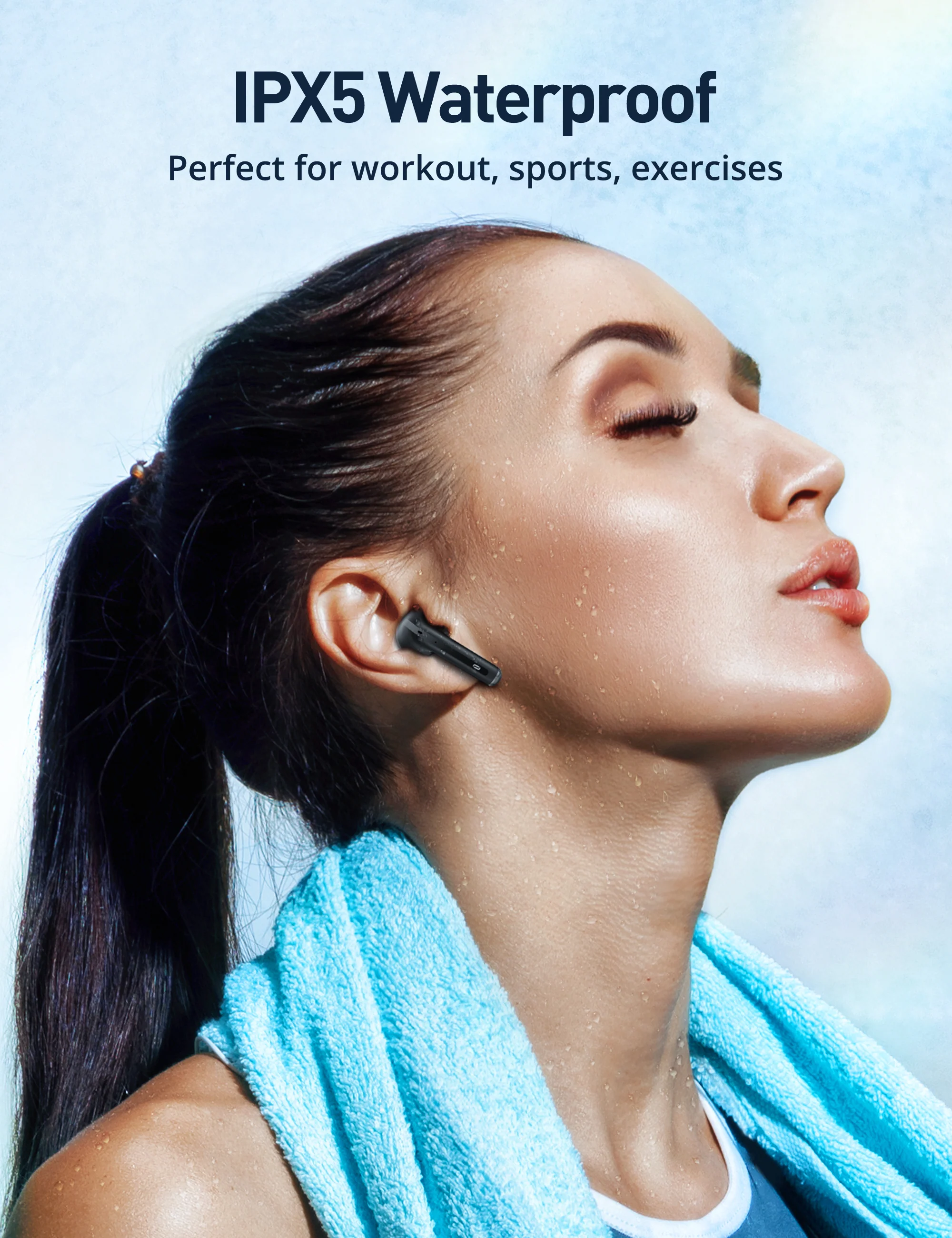 TaoTronics Wireless Earbuds BH1118, 25 dB Noise Cancelling 24H Playtime IPX5 Pass-Through Mode 4 Mic ENC - Image 10
